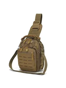 Military fans outdoor portable cycling breast bag outdoor mountaineering hiking sports anti-splashing small chest hanging bag laser punching bag