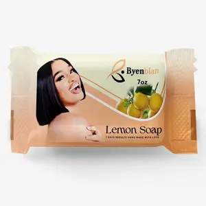Byenblan 3 PCS Glow Trio: Lemon Turmeric Soap Set – Clear Skin, Even Tone, Youth 7oz