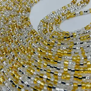Golden Silver Waist Beads - Elegant Design for Versatile Use in Jewelry and Accessories