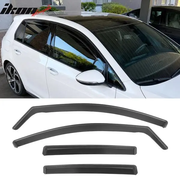 Fits 2022-2026 Volkswagen MK8 Golf GTI Golf R In-Channel Window Visors Deflectors PC