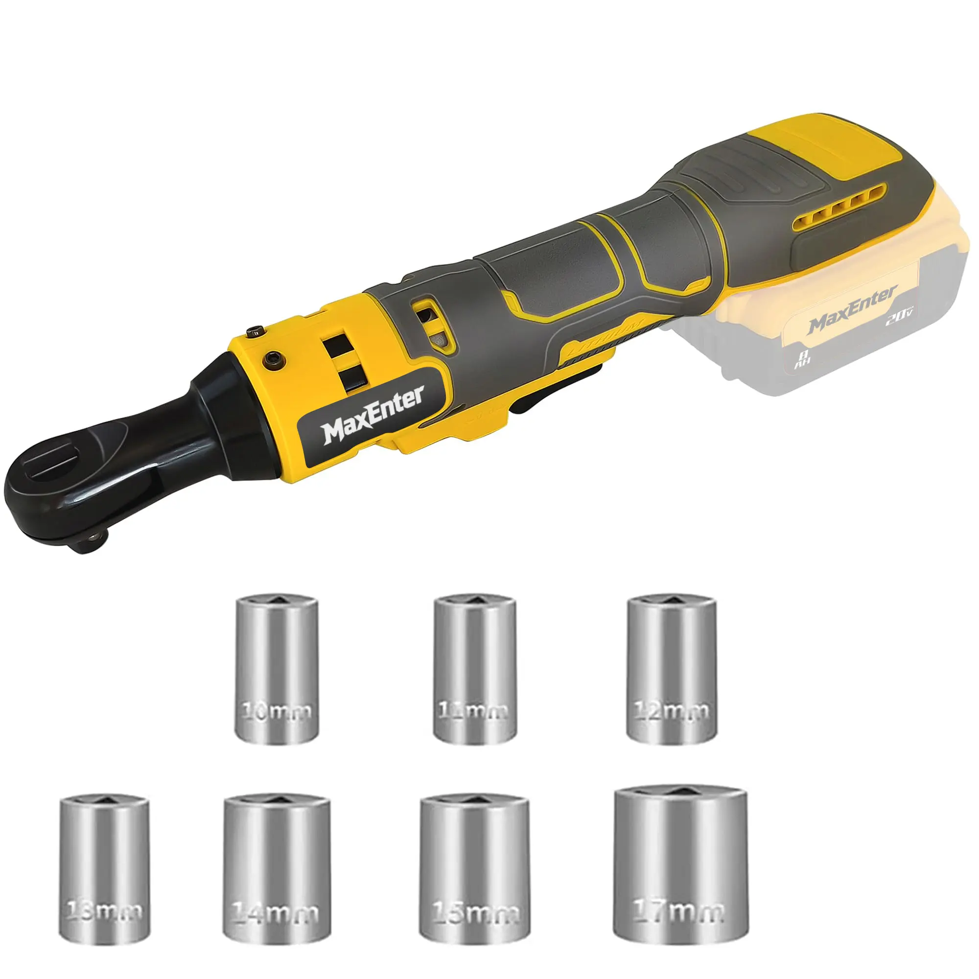3/8" Cordless Ratchet Wrench Set - Dewalt 20V Battery Compatible, High Torque Variable Speed, Power Tool Compatible Mechanics' Kit with Gloves (No Battery Included)