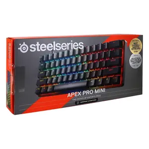SteelSeries - Apex Pro Mini Gen 3 60% Wired Mechanical OmniPoint Adjustable Gaming Keyboard with Rapid Tap - Black