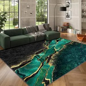 Velvet + soft and comfortable modern art style marble texture pattern printed carpet, home decoration carpet, living room large carpet, sofa cushion, entrance mat, coffee table mat, bedroom carpet, bedside carpet, Decorative Rug, Abstract Marble Rug