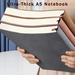 A5 Ultra-Thick Notebook with 360 Pages, Premium Eye-Friendly Paper, Soft Cover, Water-Resistant, Personalized, English Text, Includes Sticky Notes