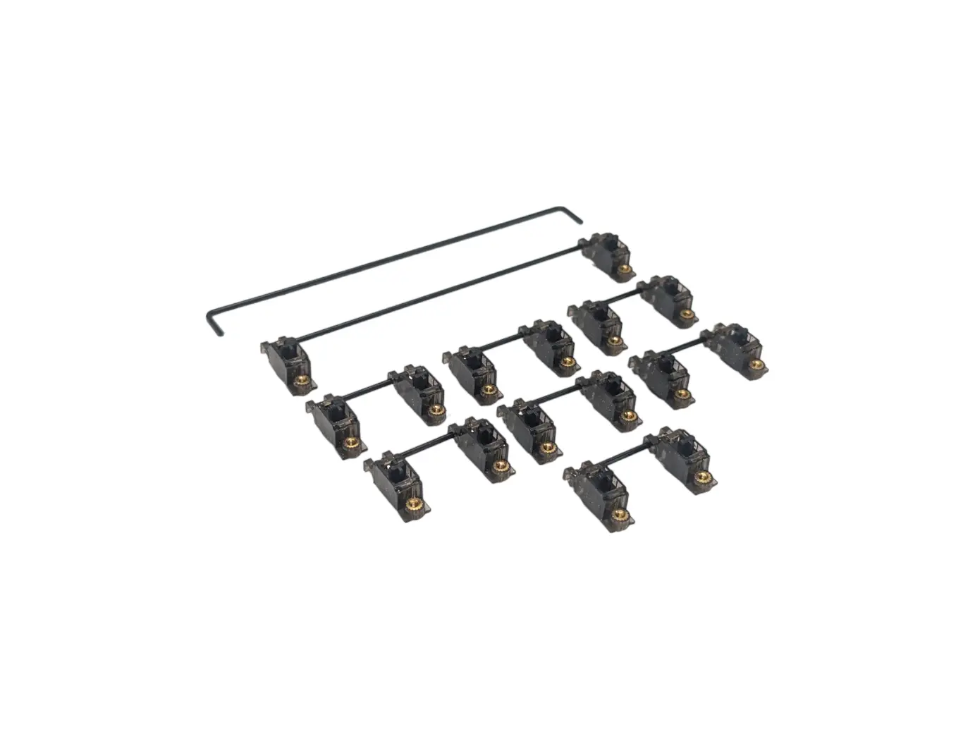 WS Wuque Studio Black Glitter V3.1 Stabilizer Set (PCB screw-in mount )