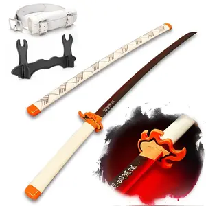 Light Up Demon Slayer Kyojuro Rengoku Sword - 40 inches Plastic Anime cosplay prop