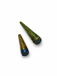 Custom Ornate Conical Storage Tube set  Protective Storage Case with Threaded Cap  Discreet Portable Carry Container