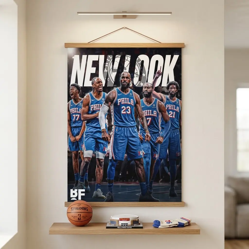 NBA Philadelphia 76ers New Look Team Roster Poster - No Frame
