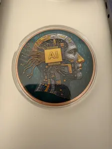 AI Artificial Intelligence Copper Round toy