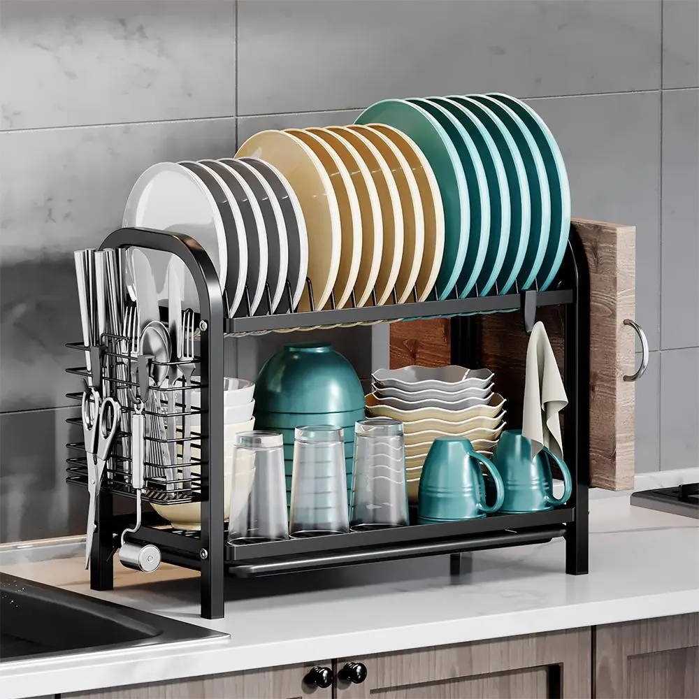 Kitchen Dish Drying Rack, Household Dish Storage Rack, Dish Drain Rack, Kitchen Fixture Accessories, Home Organizer for Kitchen