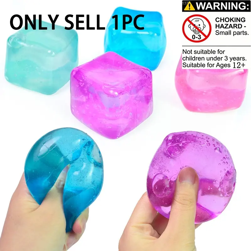 Transparent Malt Sugar Block Squeeze Toy, Firm Texture Stress Relief, Classroom Reward, Small Gift, Fun Sensory Play, Squishies, Squishy Fidgets, Squeeze Stress Ball, Stress Squishy, Fidget Squishies, Squeeze Balls