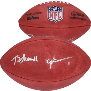 Malik Nabers and Brian Thomas Jr. Autographed Duke Full Color Football - Fanatics Authentic Certified