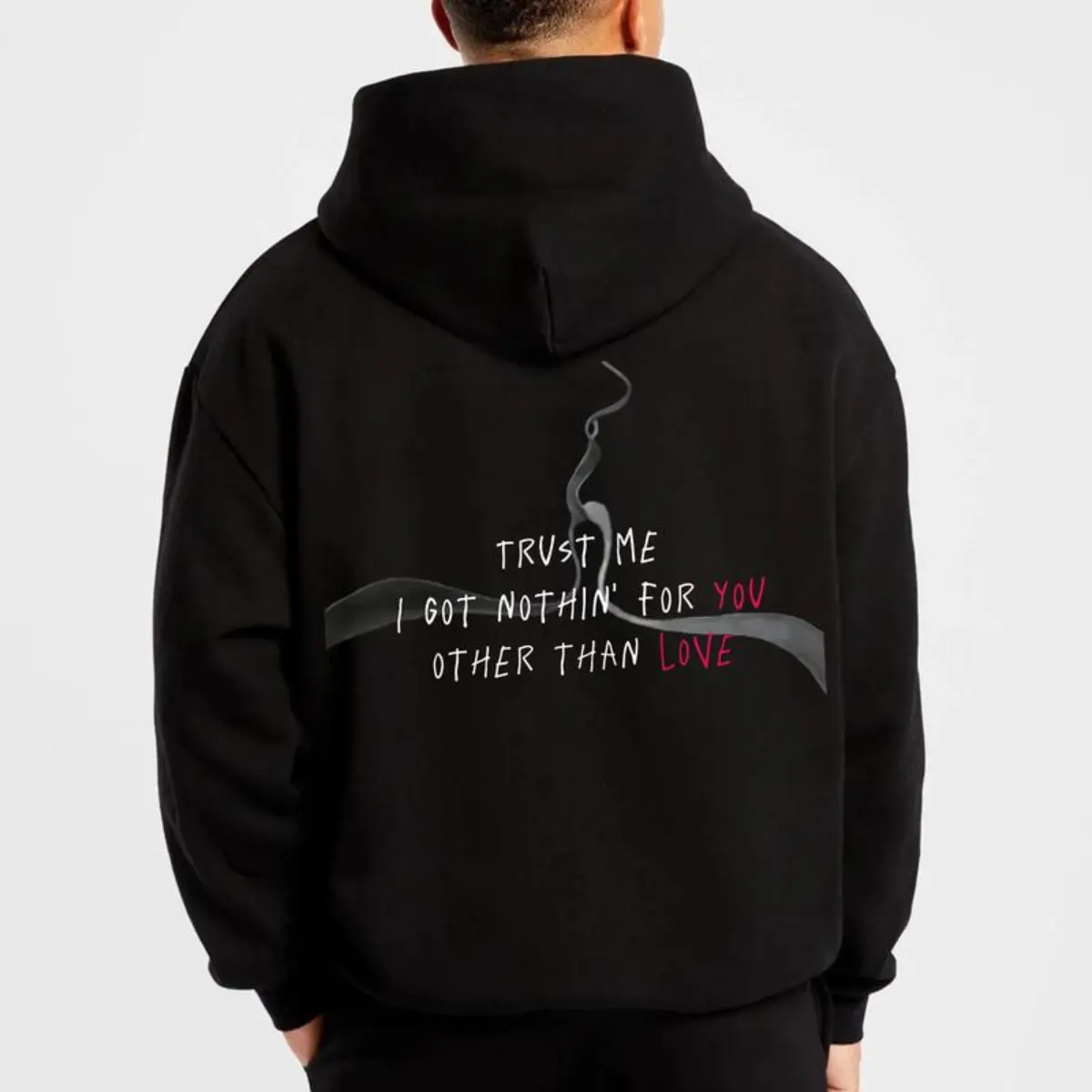 Oversized Graphic Hoodie, Unisex Soft Fleece Pullover Sweatshirt with Rap Print, Casual Streetwear, Gifts for Him, Cozy Fleece Liner, Stylish, Tumble Dry, Cotton Blend Feels Natural, Xl