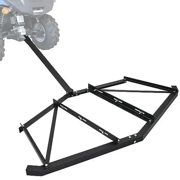 Heavy-Duty 74" Driveway Drag Grader, w/ 3 Sets Adjustable Bolts & 2 Reinforced Steel Bars, Tow-Behind Harrow with Pin Hitch, Least 100lbs