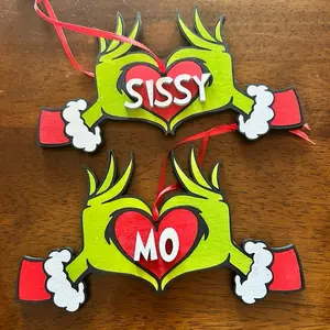 Personalized hands/heart Ornaments Christmas