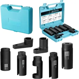 O2 Oxygen Sensor & Oil Pressure Socket Set, 1/2" 3/8" Drive x 22mm (7/8") 27mm 29mm Oxygen Socket Wrench, O2 Sensor Remover Removal Tool