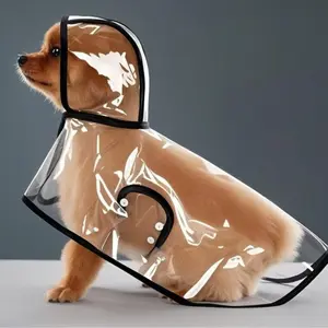 SleekHush Large Dog Transparent Raincoat Waterproof Pet Cape for Golden Retrievers Labradors & Shepherds Outdoor Rain Protection Easy Wear Dog Clothing