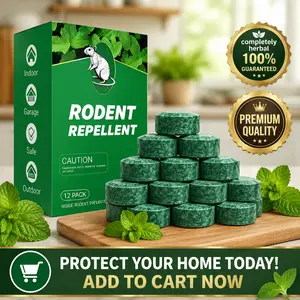 12 - Pack Popular Natural Rodent Repellent Balls! Infused with peppermint and lemon oil, these balls effectively deter squirrels, rats, spiders, and other pests. Safe, long - lasting, and easy - to - use for both indoor and outdoor applications.