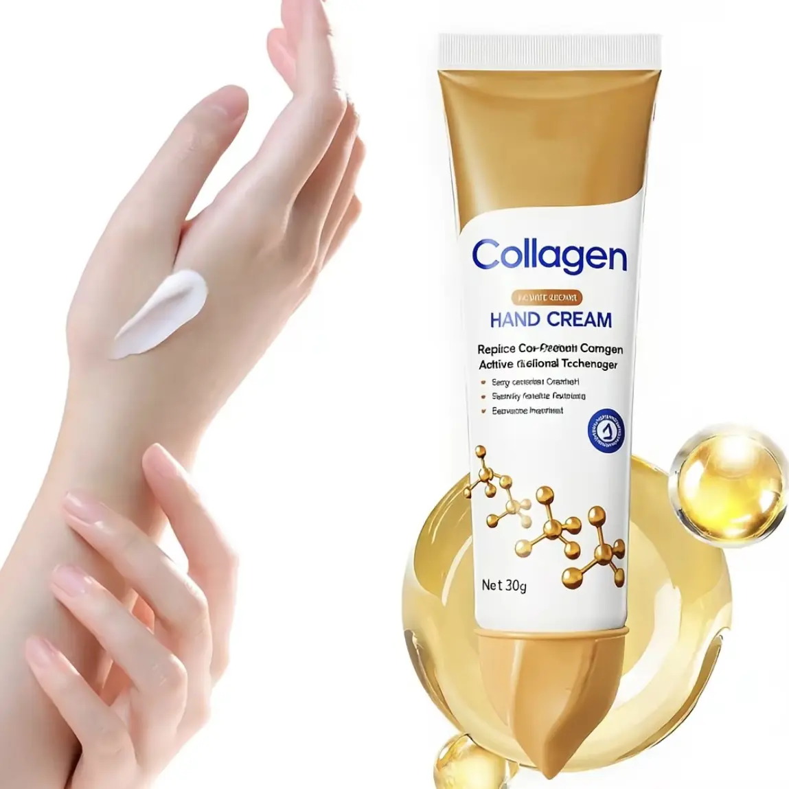 Collagen Anti-wrinkle Hand Cream Hydrating Anti-drying Anti-crack Moisturise Nourish Dry Skin Softening Hand Care Repair Product Nourishing Moisturize