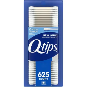 Q-tips Cotton Swabs For Hygiene And Beauty Care Original 100% Cotton 625 Count Soft Delicate For Sensitive Jobs Like Baby Care And Electronics Cleaning
