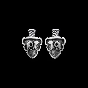 Native American Bear Earrings • 925 Sterling Silver • Southwest-inspired
