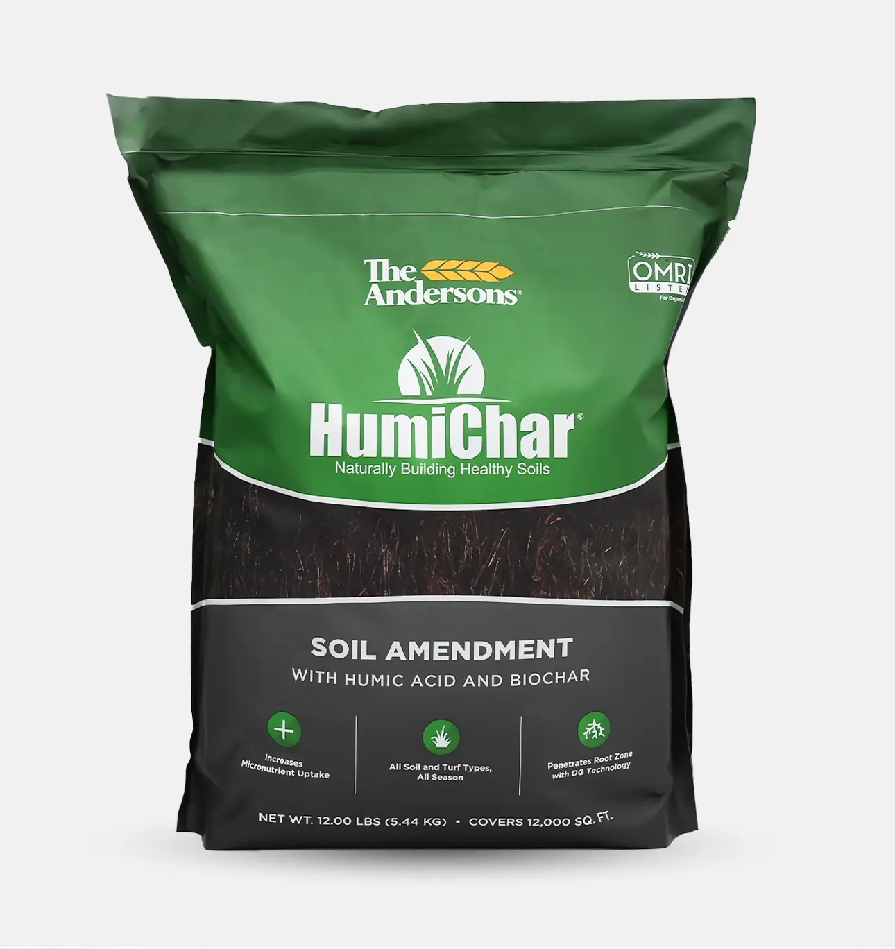 The Andersons HumiChar Professional-Grade Organic Soil Amendment with Humic Acid and Biochar for Lawns and Gardens