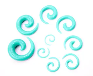 Teal Acrylic Spirals – (Pair)
