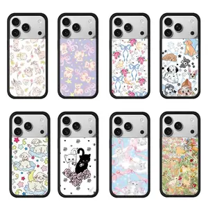 Wildflower INS 3D WF Cute Rabbit puppy Cartoon Phone Case for 17 Pro Max 12 13 14 15 Pigeon 16 Plus 16 15 pro kitten Lamb Cover Shockproof Magnetic iPhone