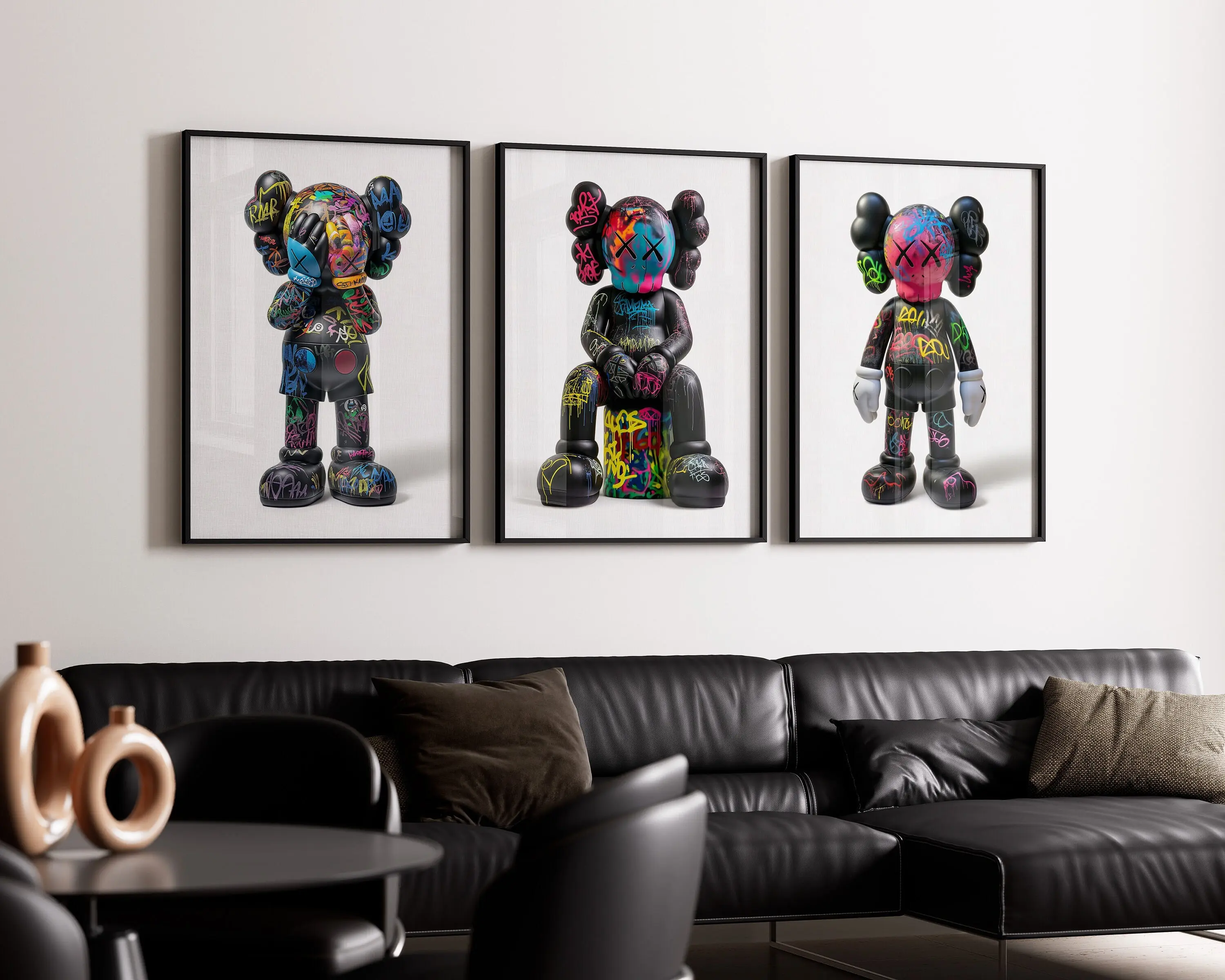 Kaws Poster Set Of 3, Printables Minimalist Hypebeast Kaws Figure Poster, Kaws Poster Print, Kaws Wall Art, Graffiti Kaws, Unframed Wall Poster Decor