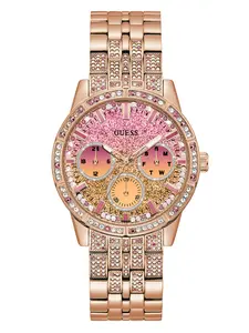 GUESS Female Rose Gold-Tone Multifunction Watch GUESS Female Rose Gold-Tone Multifunction Watch