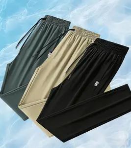 Men’s High-Stretch Cooling Sports Pants – Lightweight, Breathable Straight-Leg Casual Pants for Summer, Trendy and Versatile