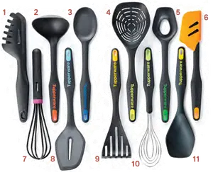 Tupperware Premium Cooking & Baking Tools - Kitchen Utensils with Ergonomic Handles, Heat Resistant, BPA-Free, Dishwasher Safe, Hanging Hole Included
