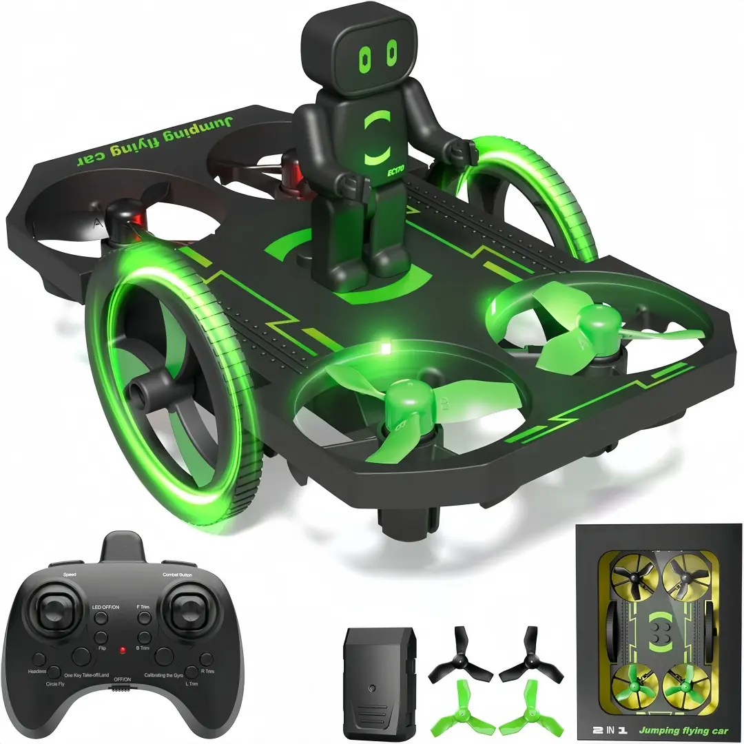 Foam RC Airplane with Cool Led Light, 360° Flip and Headless Mode, Remote Control Airplane RC Plane for Kids Adults Aged 6+, RC Flying Toy for Kids, Birthday Gift