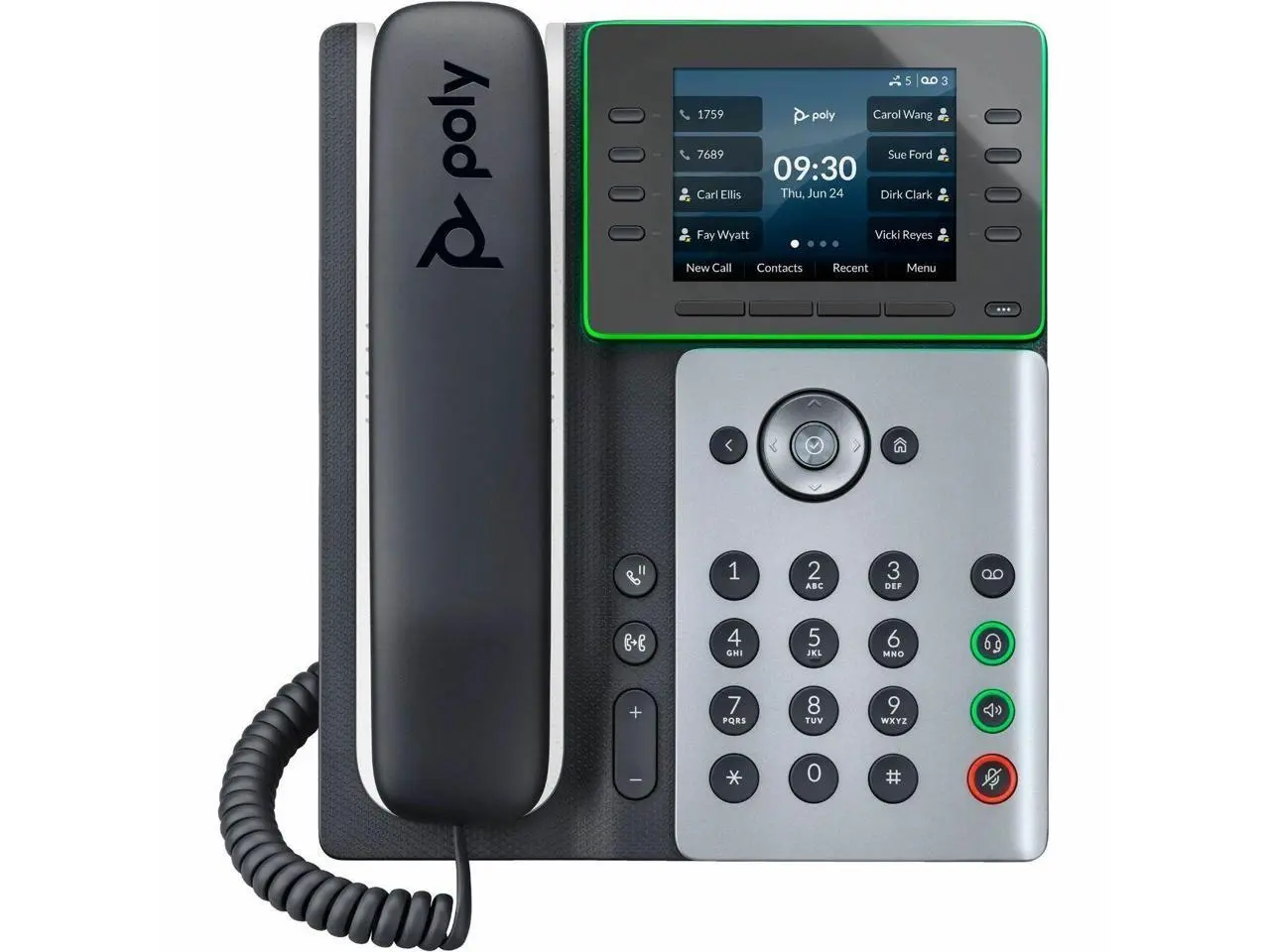 HP Poly Edge E350 IP Phone and PoE enabled, 2 x Network (RJ-45) TAA Compliant | 82M89AA