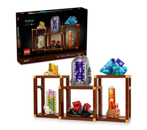 LEGO Ideas Mine ral Collection, Crystal Displa y Shelves, Livi LEGO Ideas Mine ral Collection, Crystal Displa y Shelves, Livi