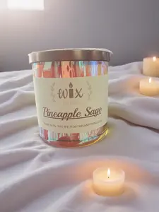 Pineapple Sage Candle | Fresh Tropical Fruit + Herbal Sage Blend | Clean Fresh Home Fragrance Candle
