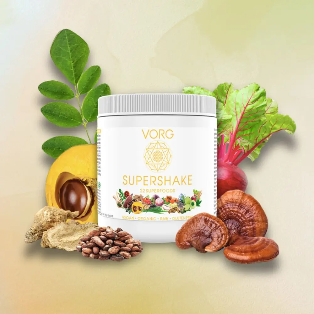 VORG SuperShake - 22 Superfoods for Daily Nutrition, Supports Energy, Skin Glow, Digestive Health, Immunity, Bone Strength, Mental Health, Vegan, Organic, RAW, Gluten-Free Supplement