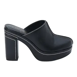 COCONUTS by Matisse Womens Krista Platform Slip On Clogs Casual - Black