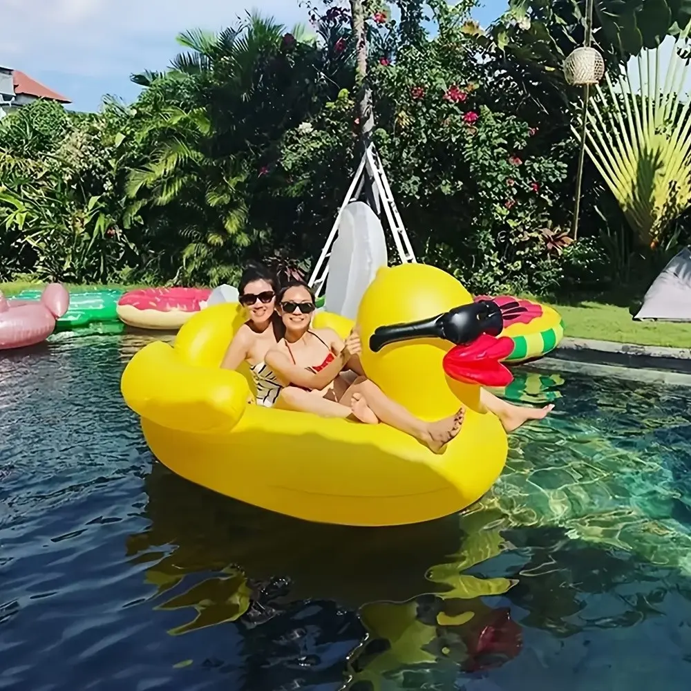Giant Inflatable Duck Pool Float, Pool Floaties, Inflatable Pool Floaters, Pool Inflatables, Inflatable Floats, Perfect for Adults & Kids Summer Swimming Pools/beach Parties, Water Toy for Fun and Relaxation