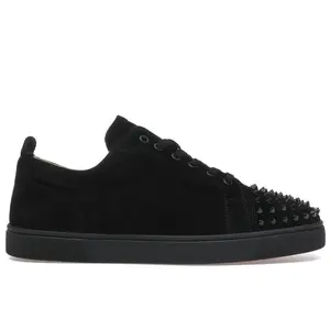 Christian Louboutin Men's Louis Junior Spikes Veau Velours Sneaker Black, from StockX