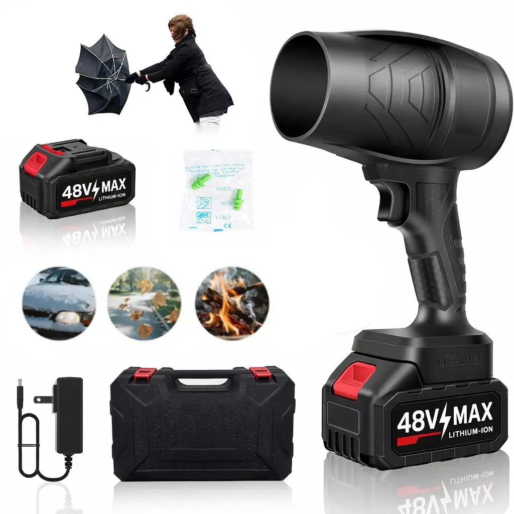 Turbo Jet Blower,Leaf Blower, 6000mah Handheld Violent Turbo Fan, Brushless Pure Copper Motor,Car Drying After Wash, Handheld Snow Blower,Cordless Turbo Power Air Duster,Home Improve,Blowing Leaves and Dust Perfect Valentine's Day & New Year Gift Idea