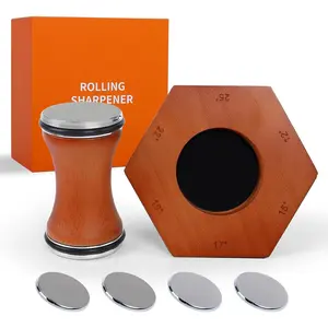 Rolling  Sharpener - 6 Angles & 4  System,   Design for Kitchen Chef , Sharpening Stone for Precision Edge