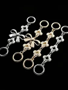 Butterfly + Flower Shoulder Bag Extension Chain Women'S Crossbody Bag Strap Wallet Handbag Extended Shoulder Strap Chain Decorative Metal Chain Extender, Wallet Making, DIY Wallet Making