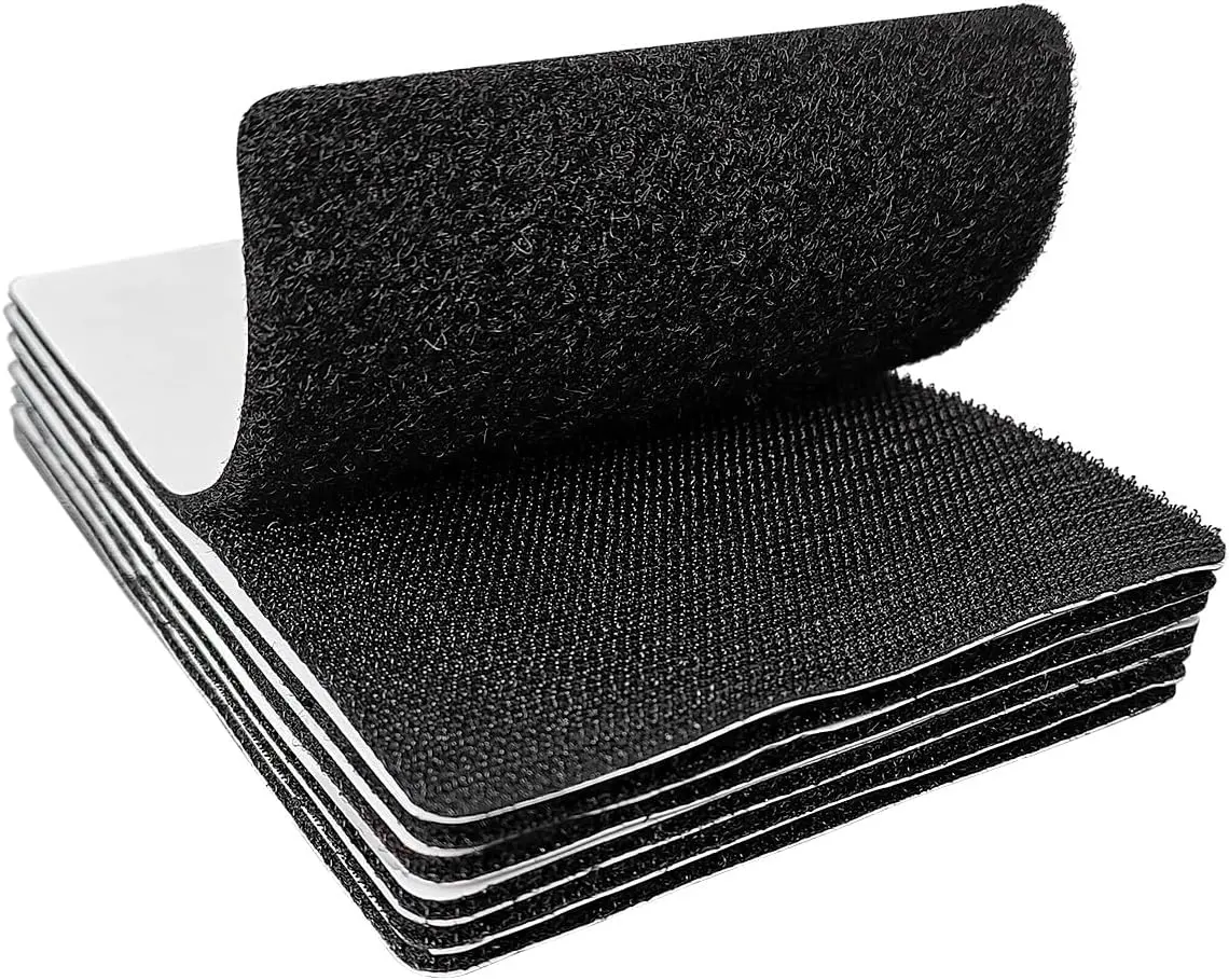 4x6 inch Hook and Loop Strips with Adhesive, Nylon Heavy Duty Hook and Loop Tape, Excellent Grip, Interlocking Tape, for Sewing, Crafting,DIY, Wall Adhesive Strips - 6 Sets