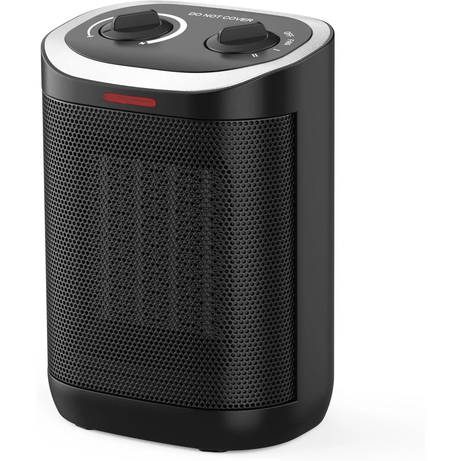 1500W Home Mini Ceramic Space Heater - Corded Standard Plug, 9x6in Fast-Heating, Thermostat Control, Safety Protection, Synthetic Build for Small Rooms, Desktop Use