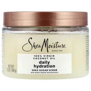SheaMoisture Daily Hydration Shea Sugar Scrub, 100% Virgin Coconut Oil, 12 oz (340 g)