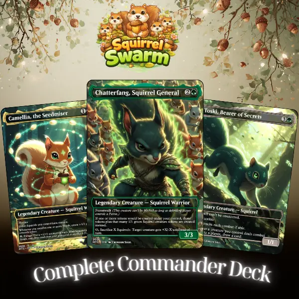 Squirrel Swarm Commander Deck | 100 Cards + Tokens | Custom Proxy Cards