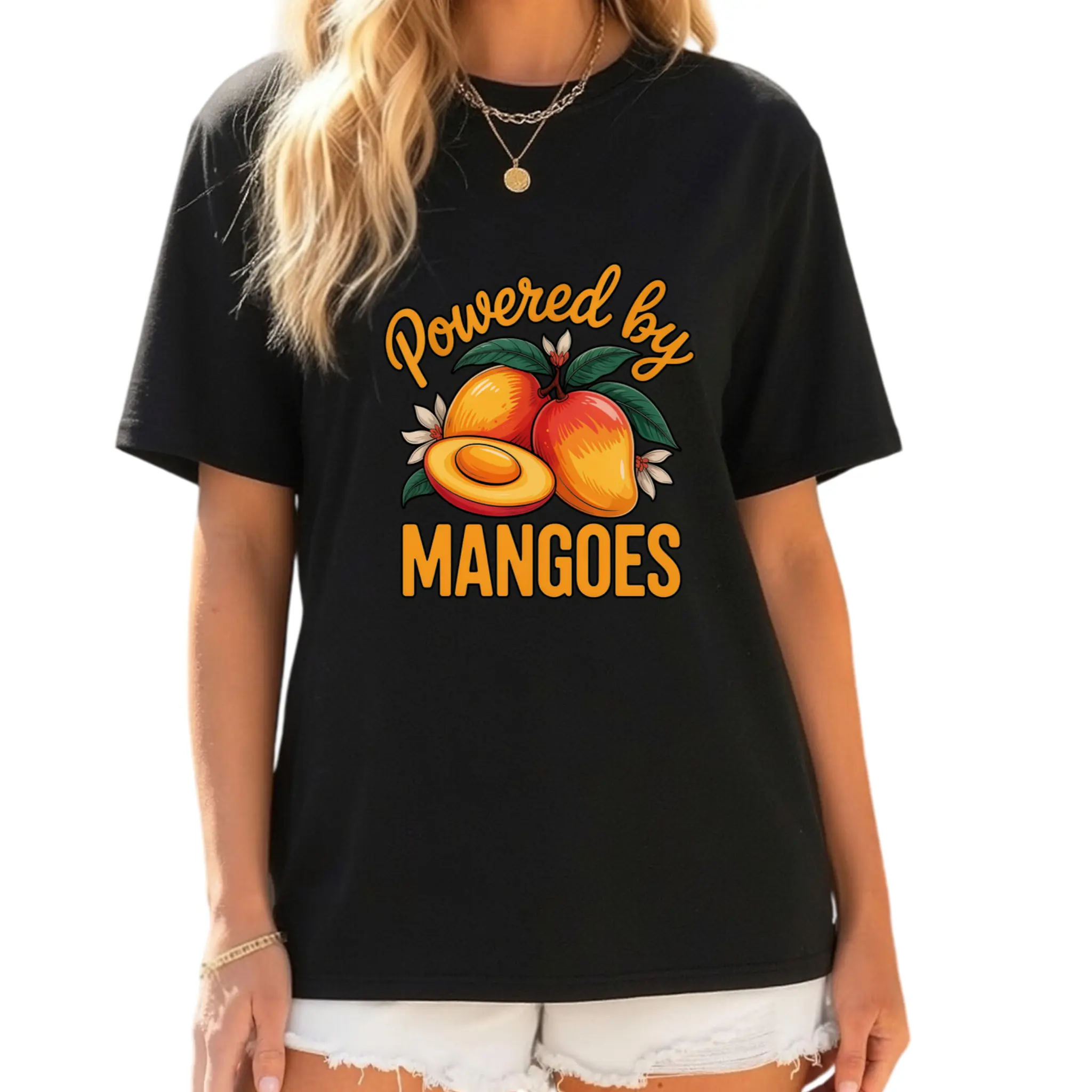 Powered By Mangoes T-Shirt Cotton Top