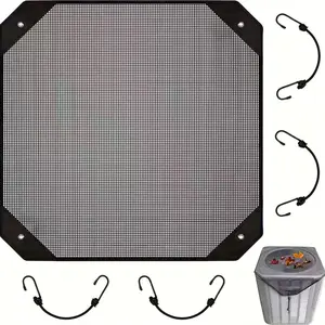 26" Universal AC Cover for Outside Units, Heavy-Duty Mesh AC Condenser Cover with Windproof Hooks, All-Season HVAC Protection
