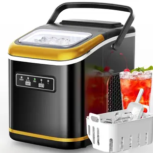 Xbeauty Countertop Ice Makers, BLACK FRIDAY SUPER DEALS，Make 9 Pieces of Ice in 6 Mins, Adjustable Bullet Ice Size,  24H Timer Function, with Basket and Scoop, for Homes, Kitchens, RVs, Parties